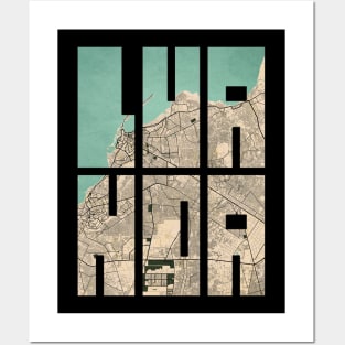 Luanda, Angola City Map Typography - Vintage Posters and Art